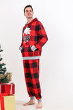 Jul Familj Rött Rutnät Björn Tryck Pyjamas Set