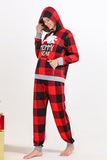 Jul Familj Rött Rutnät Björn Tryck Pyjamas Set