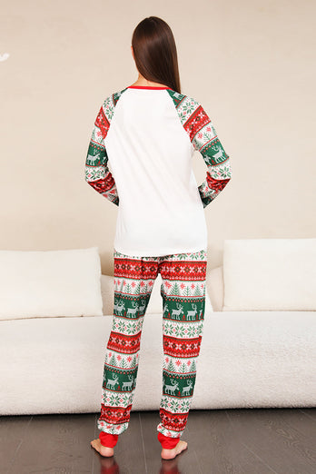 Röd Grön Familj Julgran Pyjamas Set