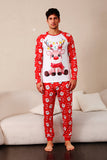 Red Deer Print Familjens julpyjamas