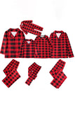 Röd Rutig Jul Familj Matchande 2 Stycken Pyjamas Set