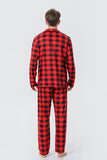 Röd Rutig Jul Familj Matchande 2 Stycken Pyjamas Set