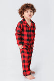 Röd Rutig Jul Familj Matchande 2 Stycken Pyjamas Set