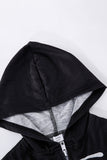 Familj Mysigt Skelett Svart Tryck Zip Up Hoodie Onesie