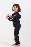 Familj Mysigt Skelett Svart Tryck Zip Up Hoodie Onesie