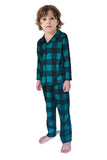 Mörkgrön Pläd Jul Familj Matchande 2 stycken Pyjamas Set