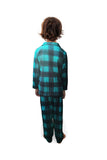 Mörkgrön Pläd Jul Familj Matchande 2 stycken Pyjamas Set