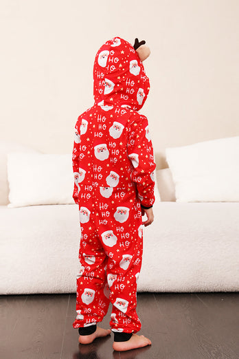 Familj Röd Jul Claus Tryck Pyjamas