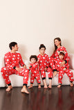 Familj Röd Jul Claus Tryck Pyjamas