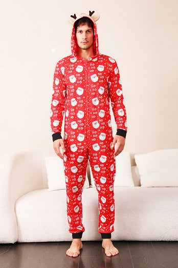 Familj Röd Jul Claus Tryck Pyjamas