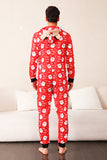 Familj Röd Jul Claus Tryck Pyjamas