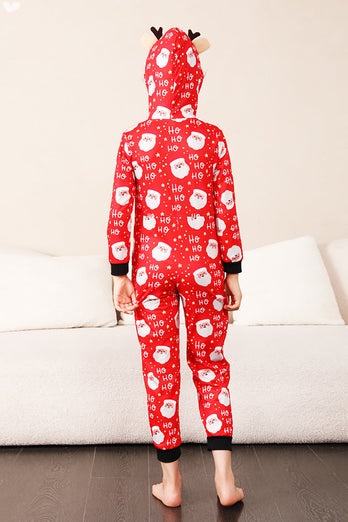 Familj Röd Jul Claus Tryck Pyjamas