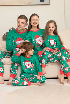 Grön jultomte och rådjur Jul Familj Matchande Pyjamas Set