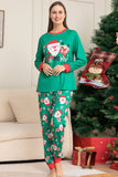 Grön jultomte och rådjur Jul Familj Matchande Pyjamas Set