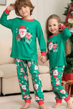 Grön jultomte och rådjur Jul Familj Matchande Pyjamas Set