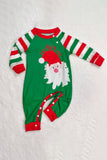 Grön och röd randig Jultomte Familj Pyjamas Set