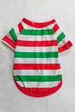 Grön och röd randig Jultomte Familj Pyjamas Set