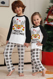 Svartvitt rutigt jul rådjur familj pyjamas set