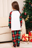 Grön och röd rutnät rådjur jul familj matchande pyjamas set