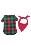 Grön och röd rutnät rådjur jul familj matchande pyjamas set