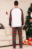 Grön och röd rutnät rådjur jul familj matchande pyjamas set