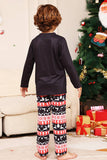 Jul Svart Hjort och Snöflinga Familj Matchande Pyjamas Set
