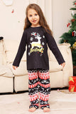 Jul Svart Hjort och Snöflinga Familj Matchande Pyjamas Set