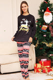Jul Svart Hjort och Snöflinga Familj Matchande Pyjamas Set