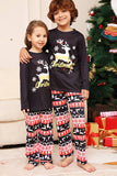 Jul Svart Hjort och Snöflinga Familj Matchande Pyjamas Set