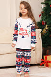 Vit och blå hjort snöflinga mönster jul familj matchande pyjamas set