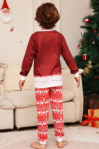 Röd snögubbe jul familj matchande pyjamas set