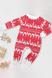 Röd snögubbe jul familj matchande pyjamas set