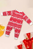 Röd snögubbe jul familj matchande pyjamas set