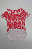 Röd snögubbe jul familj matchande pyjamas set