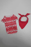 Röd snögubbe jul familj matchande pyjamas set