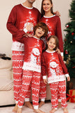 Röd snögubbe jul familj matchande pyjamas set