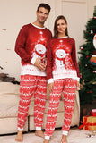 Röd snögubbe jul familj matchande pyjamas set