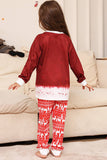 Röd snögubbe jul familj matchande pyjamas set