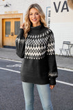 Jul Kaffe Hög Hals Pullover Stickad Tröja