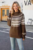 Jul Kaffe Hög Hals Pullover Stickad Tröja