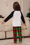 Jul Familj Svart Vit Rådjur Tryckt Rutig Pyjamas Set