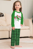 Jul Familj Matchande Pyjamas Grön Pläd Dinosaur Tryck Pyjamas Set