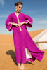 Load image into Gallery viewer, Fuchsia Hooded Marokansk Kaftanklänning