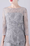 Silver 2 Stycken Slim Elegant Brudens Mor Byxdräkter