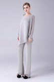 Jumpsuit/Byxdress Separerar Scoop Ankellång Chiffong Klänning till brudens mor