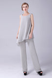 Jumpsuit/Byxdress Separerar Scoop Ankellång Chiffong Klänning till brudens mor