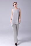 Jumpsuit/Byxdress Separerar Scoop Ankellång Chiffong Klänning till brudens mor