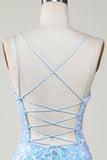 Bodycon Spaghettiband Festklänning med Aqqliques