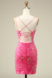 Elegant Korsett Tillbaka Bodycon Homecoming Klänning Med Tofs