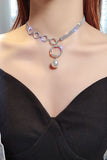 Silver Gnistrande Strass Choker Halsband